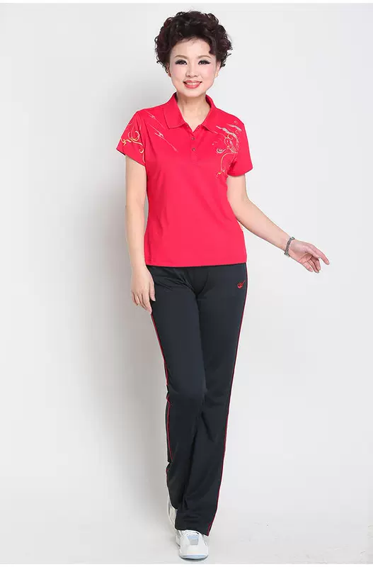 Bộ nhớ Sony USB City Demei giản dị dành cho nữ áo sơ mi ngắn tay 7 chiếc quần thể thao mùa hè - Thể thao sau