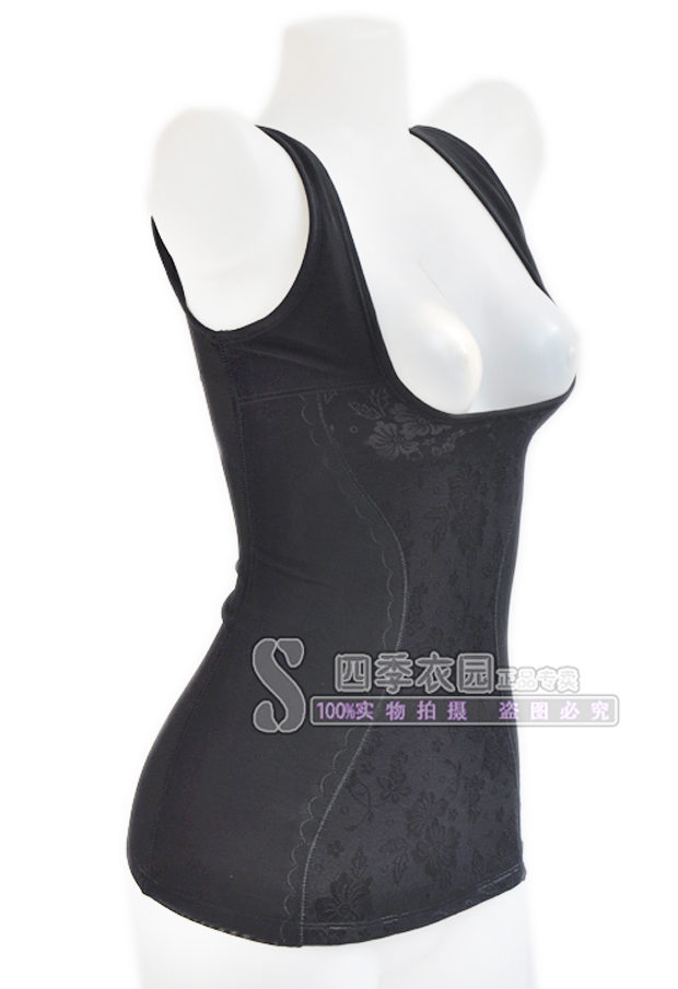 Kích thước lớn tre dày than corset cashmere ấm nhựa corset cộng với bụng nhung tập hợp vú cơ thể corset vest đồ lót 871 áo lót nữ