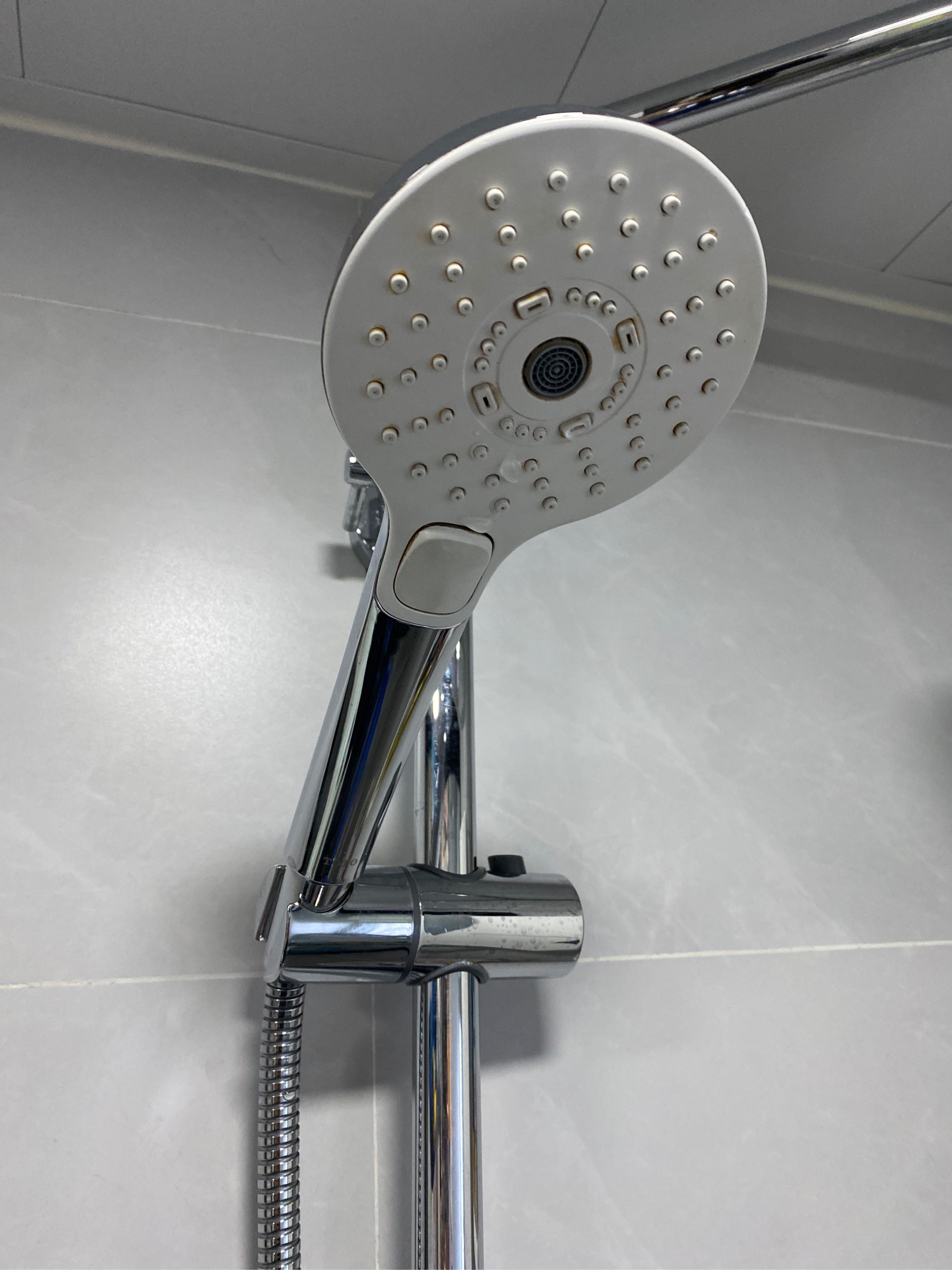 进口花洒 喷头 未使用过有划痕 空气注入 雨醒模式 包邮