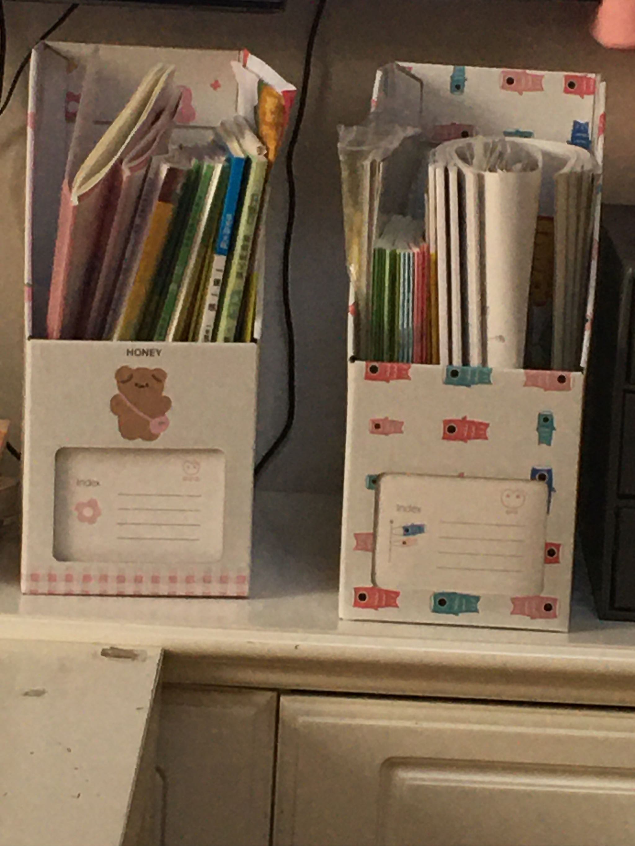 学生书立文件夹桌面收纳盒书桌文具可爱书本办公室神器纸质书架