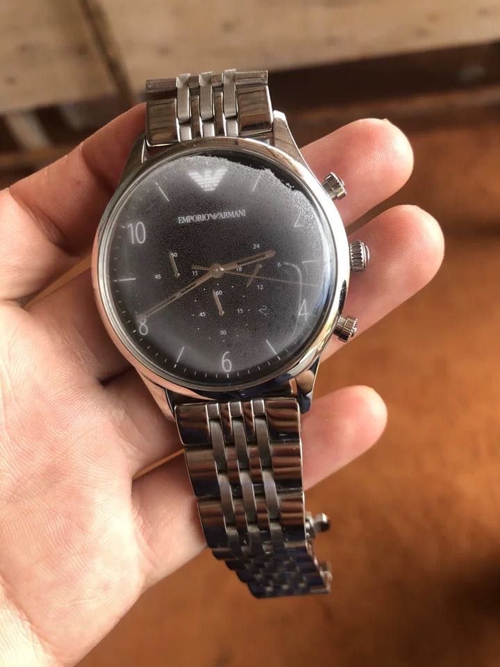 【双十一开抢】armani阿玛尼手表男款运动型钢带商务石英表ar1863