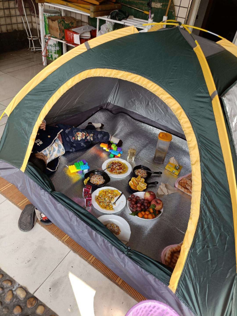 萤火虫户外帐篷手搭2-3-4双人郊游加厚防雨家庭登山野外露营