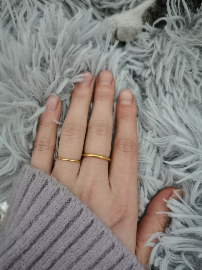 爆款梦金园黄金戒指足金9999三生三世光面素圈戒子送女友礼物正品