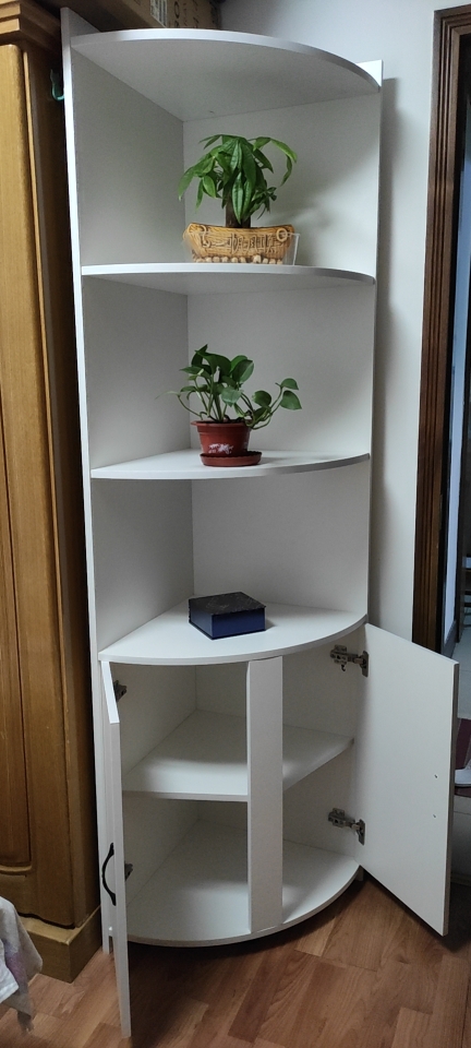 角柜实木生态板三角形转角柜置物架墙角柜收纳拐角边柜客厅角落柜