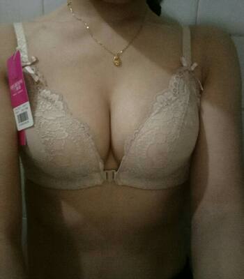 珀依兰 无钢圈前扣蕾丝边女文胸夏薄款 一片式小胸厚聚拢性感内衣